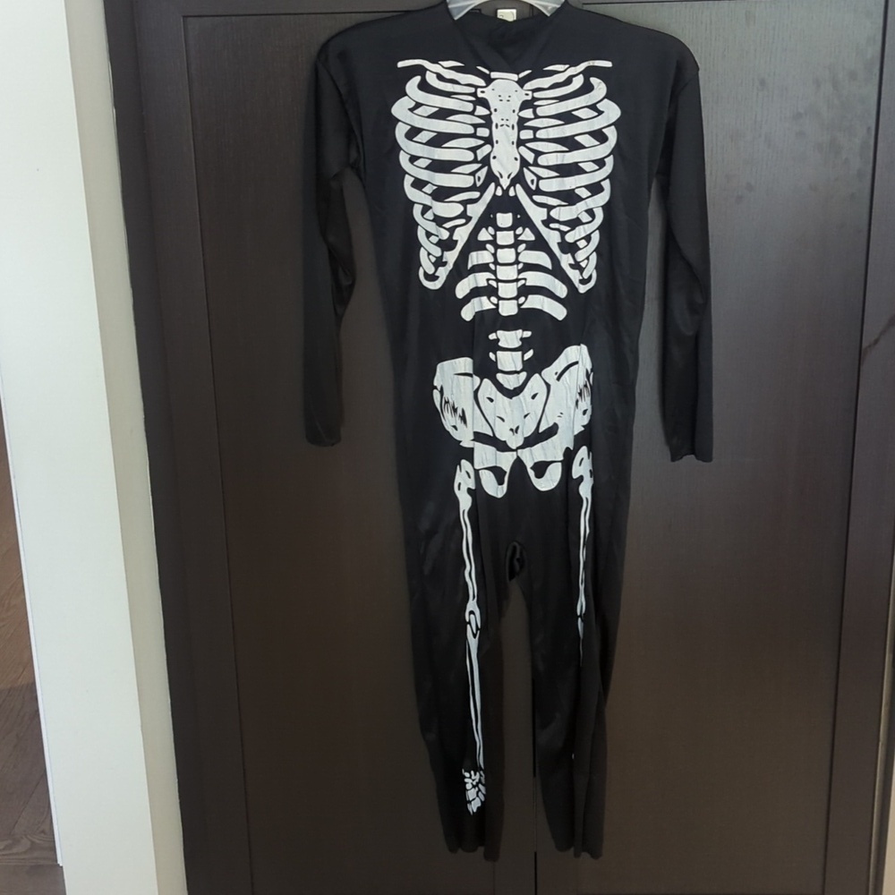 Rubie's Black and White Skeleton Kids Costume - Size M BNWOT